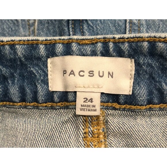 Pacsun Size 24 Denim Blue Jean Mini Skirt - Picture 3 of 4